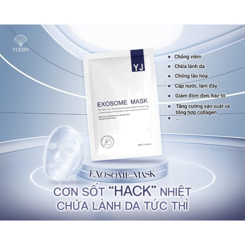 Lẻ 1 miếng Mặt nạ tế bào gốc Exosome Yuejin Mask giúp phục hồi da, chống lão hóa, da sáng mịn