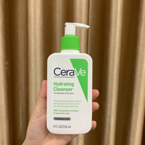 Sữa Rửa Mặt Pháp CeraVe Foaming/Hydrating/SA Smoothing Cleanser Dưỡng Trắng, Cấp Ẩm & Làm Sạch Da 236ml & 473ml
