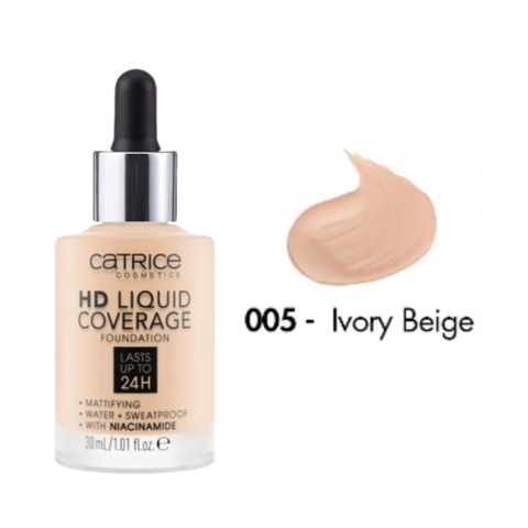 Kem Nền Catrice HD Liquid Coverage Foundation Last Upto 24h 30ml