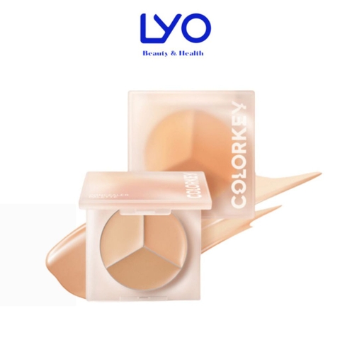 f025 - Kem che khuyết điểm bảng 3 màu Colorkey Targeting Three-colour Concealer Palette 3.9g LYO