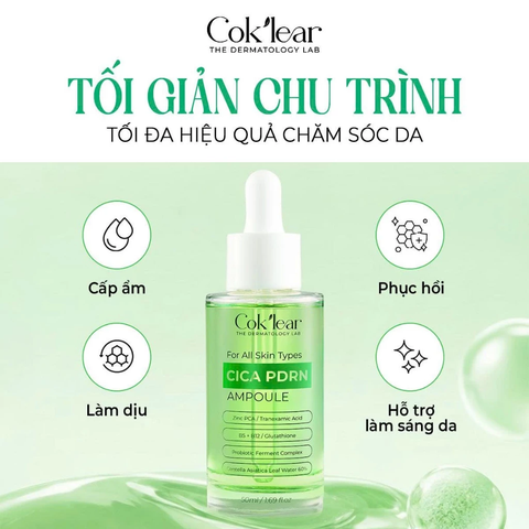 f341 - Serum cấp ẩm Phục Hồi CO'KLEAR CICA PDRN Ampoule 50ml