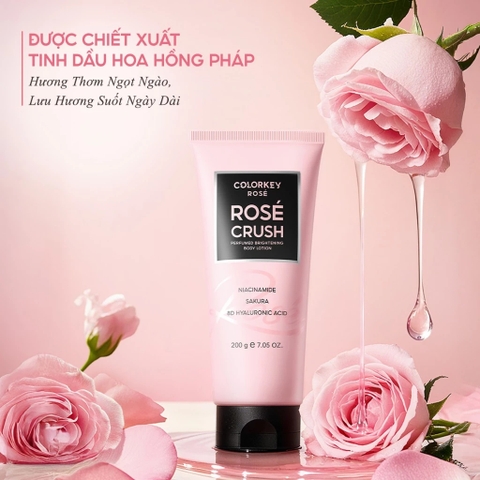 f334 - Sữa Dưỡng Thể Sáng Da Colorkey Rosé Crush Perfumed Brightening Body Lotion 200g LYO
