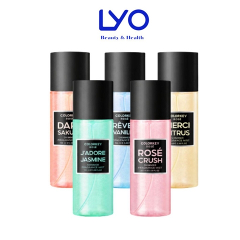 f333 - Xịt Thơm Toàn Thân Colorkey Rosé Shimmer Fragrance Mist 100ml