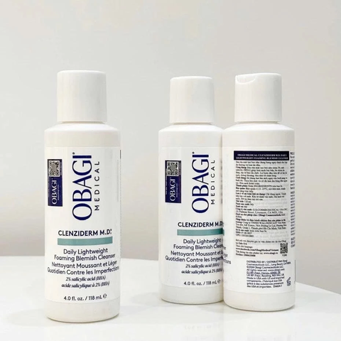 f419 - Sữa rửa mặt cho da dầu mụn Obagi Medical Clenziderm MD 118ml