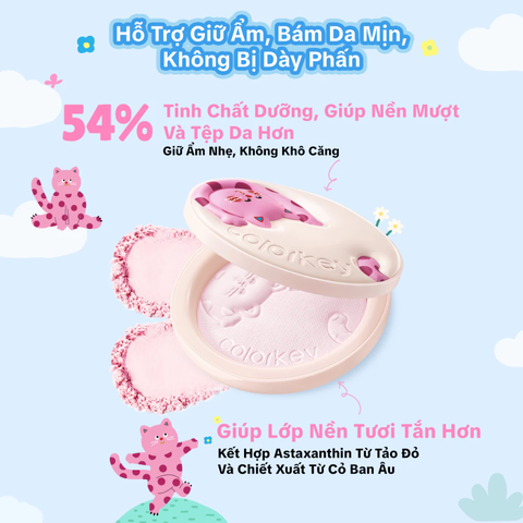 f429 - Phấn phủ nén Colorkey Pokky Mao Blurring Silky Setting Powder 7g