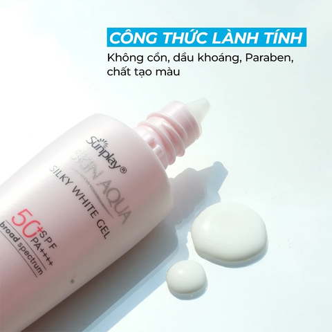 f421, f422, f423 - Sữa Chống Nắng Dưỡng Da Trắng Mịn Sunplay Skin Aqua Silky White Gel (Nắp Hồng), Ngừa Mụn (Nắp Xanh), Giữ Ẩm Sunplay Skin Aqua Uv Moisture Milk (Nắp Trắng)