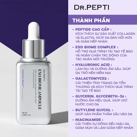 F455 - DR.PEPTI - Tinh chất dưỡng sáng chống lão hóa EXO BIOME AMPOULE 50ml