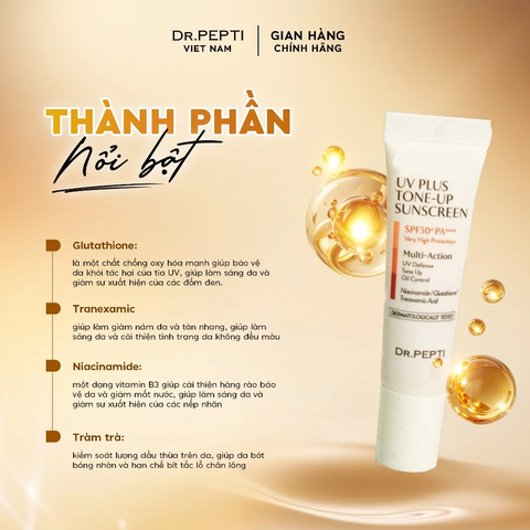 f095 - Kem chống nắng mini Dr.Pepti UV Plus Tone Up Sunscreen 8ml