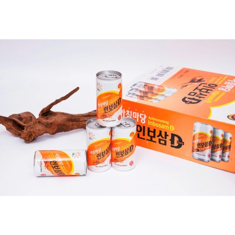Nước tăng lực Hồng sâm Inbosam D Lẻ 1 lon, Set 6 - 10 - 30 lon (Kèm vỏ hộp)