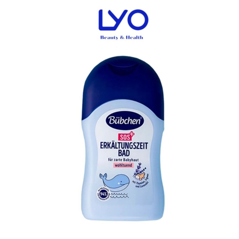 e758 - Dầu Tắm Cảm Thuần Chay Giữ Ấm Cơ Thể Bübchen SOS Erkältungszeitbad 150ml Cho Bé