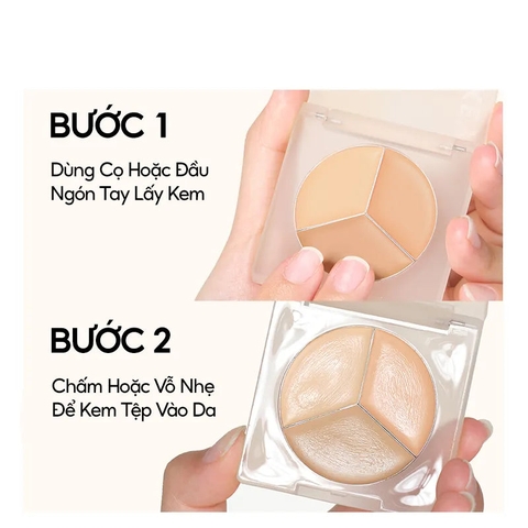 f025 - Kem che khuyết điểm bảng 3 màu Colorkey Targeting Three-colour Concealer Palette 3.9g LYO