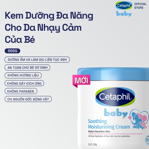 Kem làm dịu và dưỡng ẩm cho bé Cetaphil Baby Soothing & Moisturising Cream hũ 566g