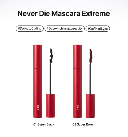 f316 - BBIA - Mascara giúp mi cong và dày Bbia Never Die Mascara Extreme 7g