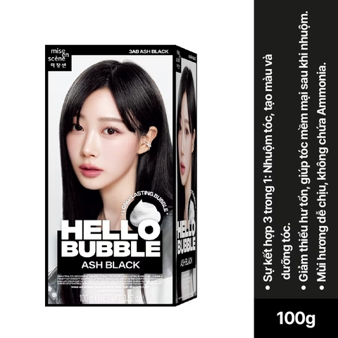 e906 - Nhuộm tóc mise en scène Hello Bubble 100g dạng bọt bền lâu tan, tông màu xu hướng LYO