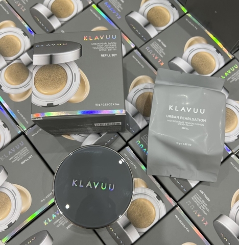 Phấn Nước Ngọc Trai Klavuu Xám Cushion Hàn Quốc SPF50+ ( tặng kèm 1 lõi )