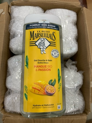 e809 - Sữa tắm 92% hữu cơ Le Petit Marseillais với hương thơm từ Pháp 250ml và 650ml(Dành cho nữ)