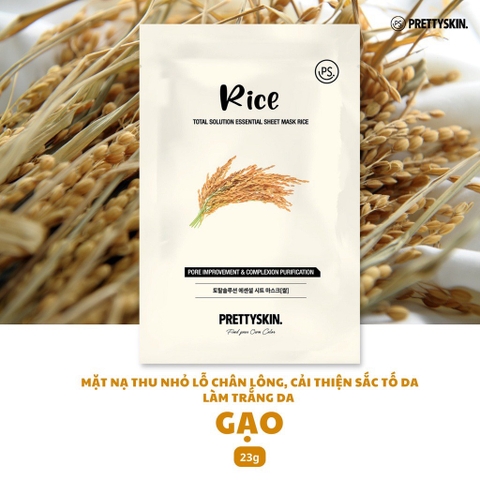 Hộp 10 miếng Mặt nạ dưỡng da PrettySkin Total Solution Essential Sheet Mask  23g x 10