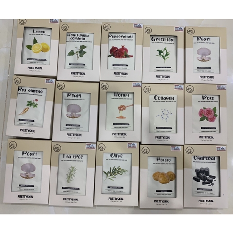 Hộp 10 miếng Mặt nạ dưỡng da PrettySkin Total Solution Essential Sheet Mask  23g x 10