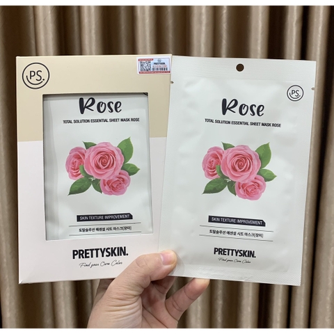 Hộp 10 miếng Mặt nạ dưỡng da PrettySkin Total Solution Essential Sheet Mask  23g x 10