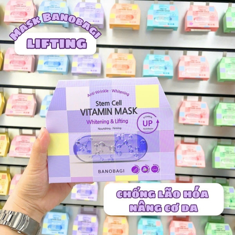 c807 - Mặt Nạ Dưỡng Trắng Da , Giảm Mụn BANOBAGI Stem Cell Vitamin Mask 30ml (Combo 10 Miếng)