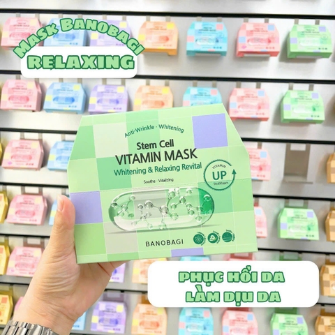 c807 - Mặt Nạ Dưỡng Trắng Da , Giảm Mụn BANOBAGI Stem Cell Vitamin Mask 30ml (Combo 10 Miếng)