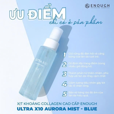 Xịt Khoáng Dưỡng Ẩm, Làm Dịu Da Enough Collagen Mist Các Loại Hàn Quốc 80ml & 100ml