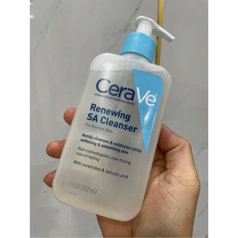 Sữa Rửa Mặt Pháp CeraVe Foaming/Hydrating/SA Smoothing Cleanser Dưỡng Trắng, Cấp Ẩm & Làm Sạch Da 236ml & 473ml