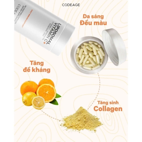 Viên Uống Trắng Da, Chống Lão Hóa CodeAge Liposomal Glutathione/Ovarian/NMN/Vitamin C/Magnesium USA