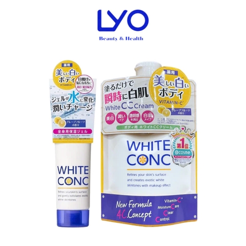 Sữa Dưỡng Thể Trắng Da Nâng Tone White Conc Body CC Cream With Vitamin C Nhật Bản 200g