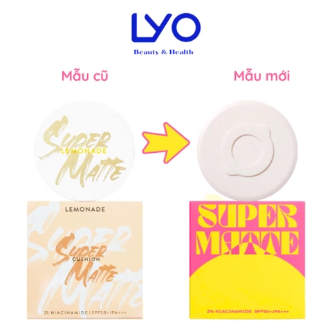 Phấn Nước Siêu Kiềm Dầu, Giúp Lớp Nền Lâu Trôi Lemonade Supermatte Cushion Làm Dịu Da, Điều Tiết Dầu Thừa 15g