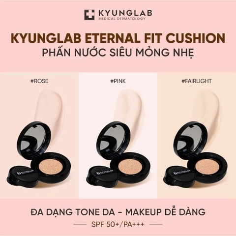 Phấn Nước Siêu Mỏng Nhẹ, Che Phủ Tối Ưu KyungLab Eternal Fit Cushion Foundation Kyung Lab Hàn Quốc 14g