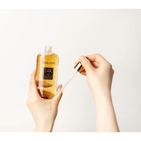 Serum Vàng Bergamo 24K Luxury Gold Ampoule Dưỡng Ẩm Sâu, Cải Thiện Đàn Hồi Da Hàn Quốc 110ml