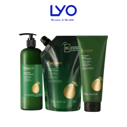 Combo Gội Xả Bưởi Không Sulfate Cocoon Pomelo Shampoo / Hair Conditioner Giúp Phục Hồi, Giảm Gãy Rụng Tóc 310ml-500ml
