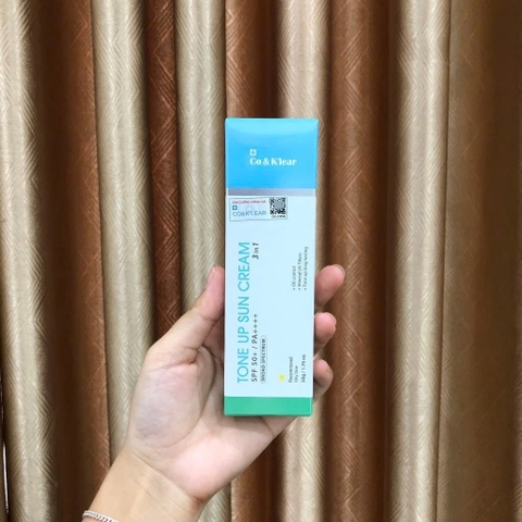 Kem Chống Nắng Phổ Rộng Co& K'lear Tone Up Sun Cream 3in1 SPF 50+/PA++++ Bảo Vệ & Làm Dịu Da Hàn Quốc 50g