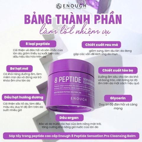 Sáp Tẩy Trang Cao Cấp Giữ Ẩm, Chống Lão Hóa Enough Pro Cleansing Balm Hàn Quốc 100ml