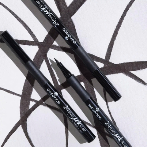Bút Dạ Kẻ Mắt Essence 24ever Ink Liner 01 Intense Black Không Thấm Nước & Lem Trôi, Bền Màu Suốt 24h 1,2ml