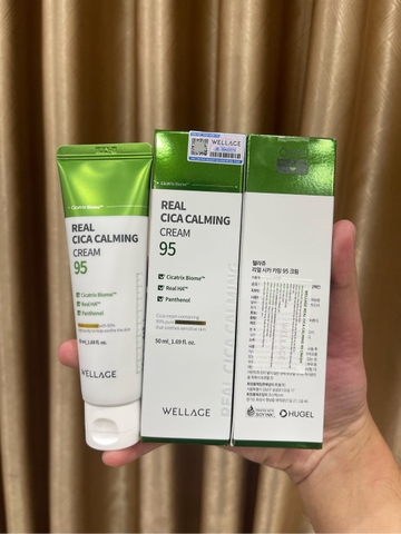 Kem dưỡng da WELLAGE - Phục Hồi Da - Real Cica Calming 95 Cream 80ml