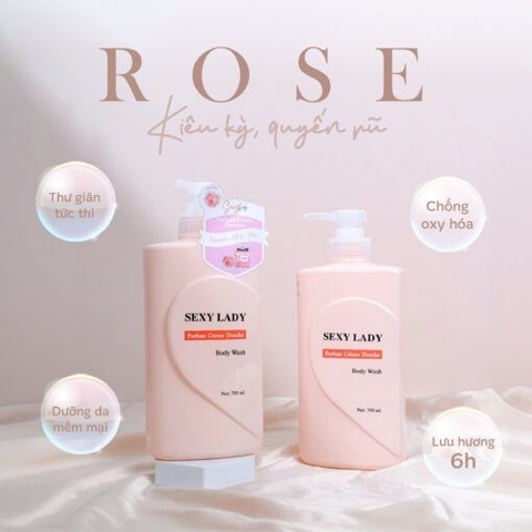 Sữa Tắm Hương Nước Hoa Quyến Rũ Sexy Lady Parfum Creme Douche Body Wash 700ml