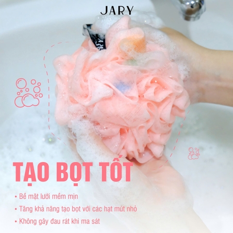 Bông tắm xơ mướp có mút Jary Loofah Bath Sponge 50g (Màu Ngẫu Nhiên) LYO