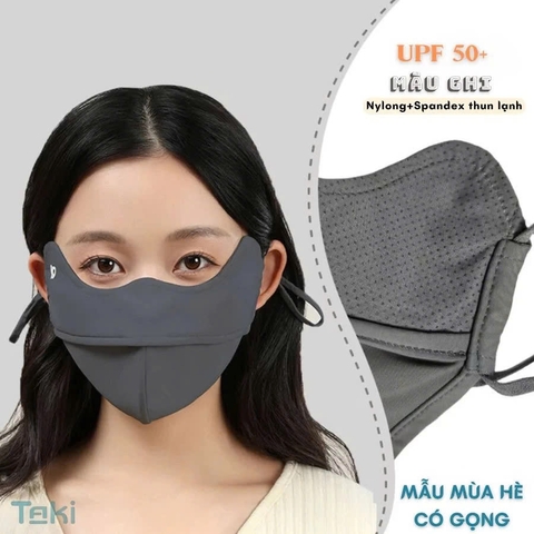 e602 - Khẩu trang chống tia UV- Proof Mask 1 lớp, có gọng, chất vải lụa mềm mịn thoáng mát chống nắng hiệu quả