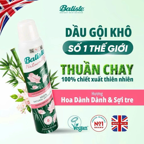 d37 - Dầu Gội Khô Batiste Dry Shampoo 200ml