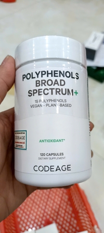 e643 - Codeage - Viên uống chống nắng Polyphenols Broad Spectrum 120 viên