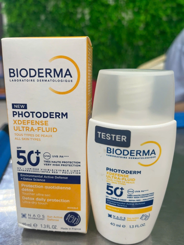 e733, f098 - Sữa Chống Nắng Bioderma Photoderm Xdefense Ultra-Fluid SPF50+ PA++++ Teinte (Không mùi) 40ml