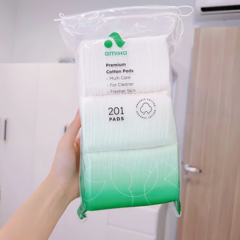 f338 - Bông tẩy trang Amiha Miếng vuông