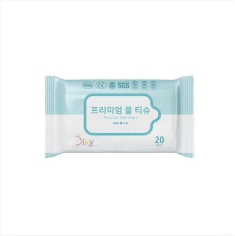 f401 - Diky - Khăn ướt Premium Wet Wipes (20 tờ)