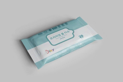 f401 - Diky - Khăn ướt Premium Wet Wipes (20 tờ)