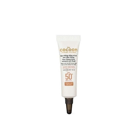 f411 - Sữa chống nắng vô cơ sen Hậu Giang Cocoon (Tone-up Beige)