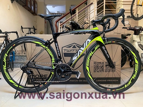 Xe đạp đua SAVA PRO 6.0 - Khung full Carbon, full groupset Shimano 105 R7000