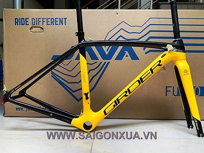 Khung (sườn) xe đạp đua chính hãng GIRDER ARES - Full carbon. Siêu nhẹ, siêu bền