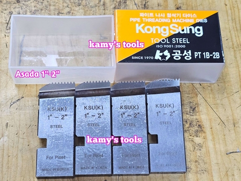 Dao tiện ren ống thép sắt tráng kẽm Asada hiệu KSU Kong Sung 1-2 inch 34mm-60mm hệ ren thông dụng BSPT